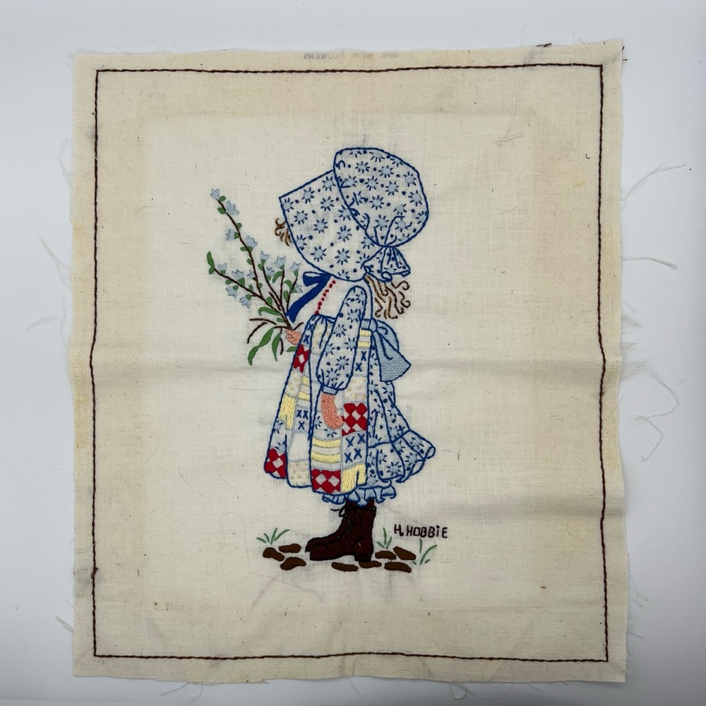 Two completed Holly Hobbie Unframed Art